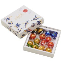 リンツ (Lindt) チョコレート リンドール ジャパンコレクション ボックス 14個入 鶴 母の日 ギフト 手提げ袋付き ショッピングバッグS付